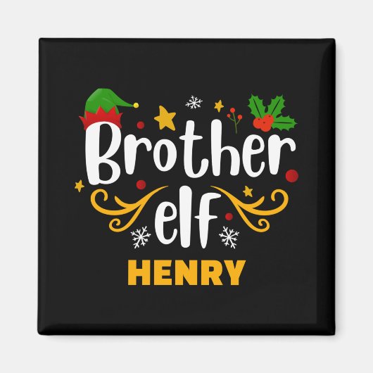 Tygraphy Brother Elf Fun Family Matching Magnet (Vorne)