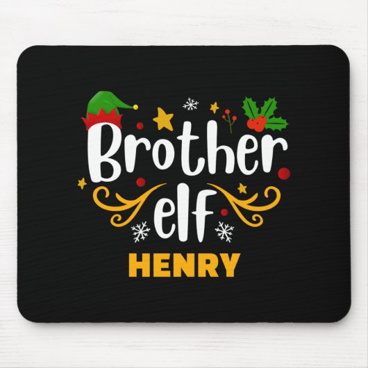 Tygraphy Brother Elf Fun Family Matching T Shirt Mousepad (Vorne)