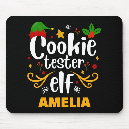 Tygraphy Cookie Tester Elf Family Matching  Mousepad (Vorne)