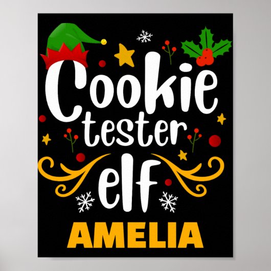 Tygraphy Cookie Tester Elf Family Matching T Shirt Poster (Vorne)