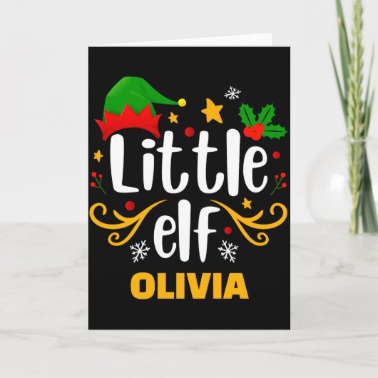 Tygraphy Little Elf Fun Family Matching Karte (Vorderseite)