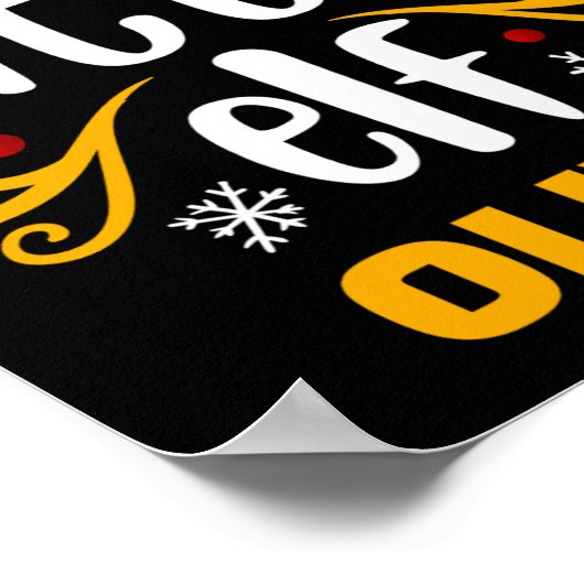 Tygraphy Little Elf Fun Family Matching T Shirt Poster (Ecke)