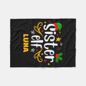 Tygraphy Sister Elf Fun Family Matching Fleecedecke (Vorderseite (Horizontal))