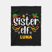 Tygraphy Sister Elf Fun Family Matching T Shirt Fleecedecke (Vorderseite)