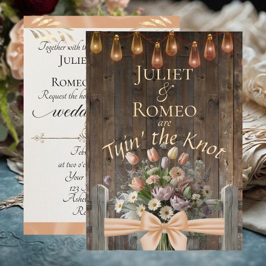 Tyin' the Knot Wildflowers & Band - Pfirsich