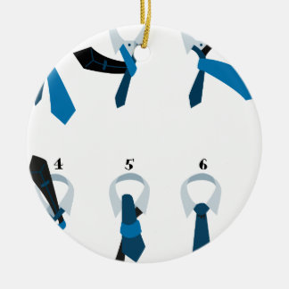 Tying A Necktie Keramikornament