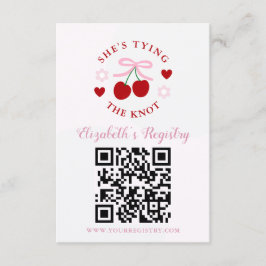 Tying the Knot Bridal Shower Registry Begleitkarte
