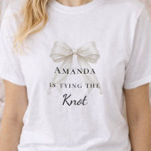 Tying the knot elfenbein-bow perlen Junggesellinne T-Shirt