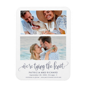 Tying The Knot Wedding Save The Date 2 Magnet