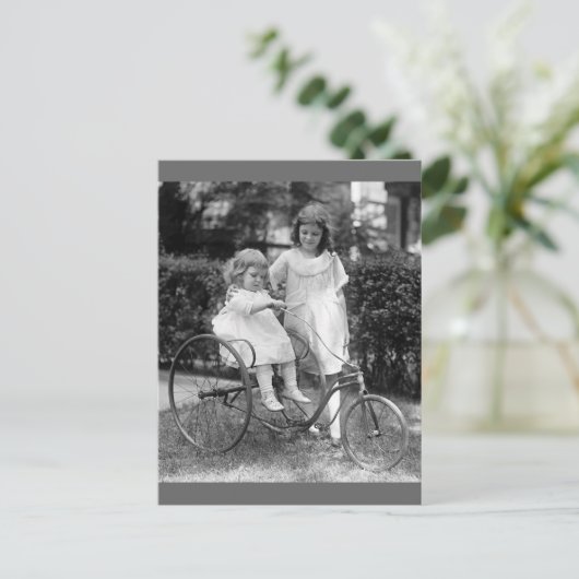 Tyke on Trike, 1920er Postkarte (Stehend Vorderseite)