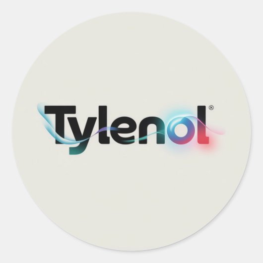 Tylenol Logo Design Runder Aufkleber (Vorderseite)