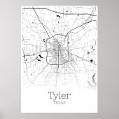 Tyler Map - Texas - City Map Poster (Vorne)