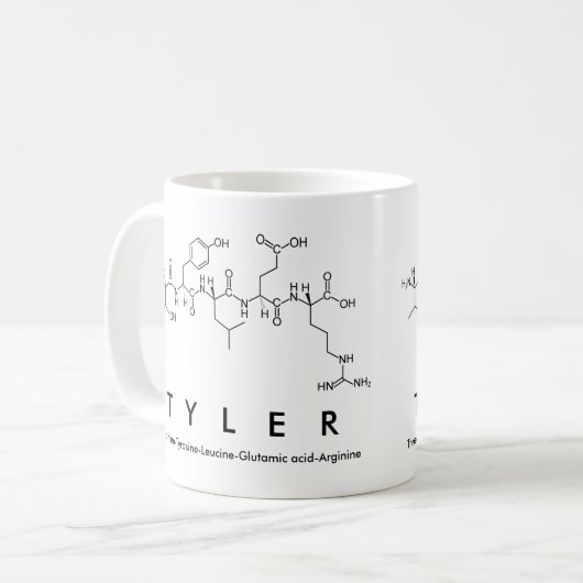 Tyler Peptidname Tasse (Vorderseite Links)