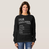 Tyler Serving Size Nutrition Label Calories Sweatshirt (Vorne ganz)