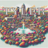 Tyler Texas 3 Inch Vinyl Sticker (Vorderseite)