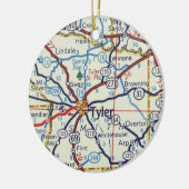 Tyler Texas Weihnachtsdekoration Keramik Ornament (Links)