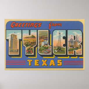 Tyler, TexasLarge Buchstabe ScenesTyler, TX Poster