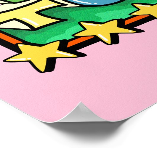 Tyler The Creator Funky Portrait Poster (Ecke)