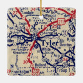 Tyler TX 1941 Karte Keramikornament (Rückseite)