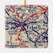 Tyler TX 1941 Karte Keramikornament (Vorderseite)