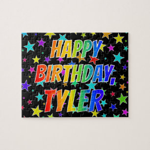 "TYLER" Vorname, Spaß "GLÜCKLICHER BIRTHTAG" Puzzle