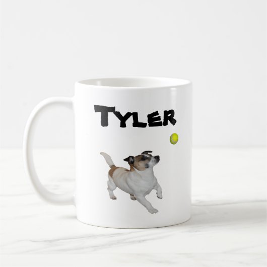 Tylername mit Fox Terrier, Kaffee-Tasse Kaffeetasse (Links)