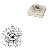tylish Vintag Sunflower Small Business Gummistempel (Stempel)