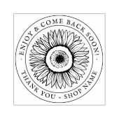 tylish Vintag Sunflower Small Business Gummistempel (Prägung)