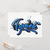 Tymek Heart Splash Graffiti Karte (Vorderseite/Rückseite Beispiel)