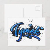 Tymek Heart Splash Graffiti Postkarte (Vorne/Hinten)