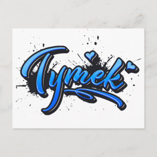 Tymek Heart Splash Graffiti Postkarte