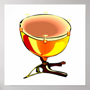 Tympani mit Handtuner-Grafikbild Poster