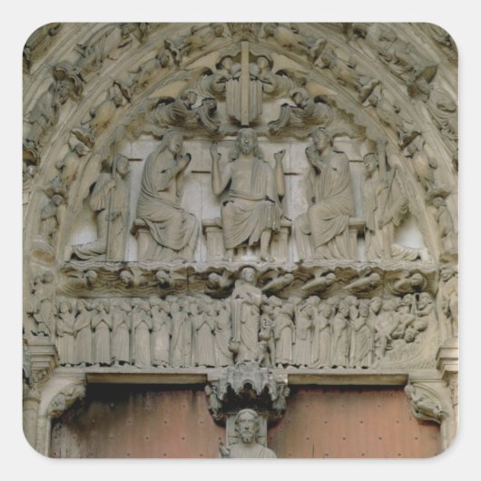 Tympanum des Südportals zur Darstellung von Christ Quadratischer Aufkleber (Vorderseite)