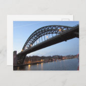 Tyne Bridge Abend Lights Postkarte (Vorne/Hinten)