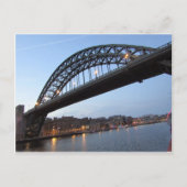 Tyne Bridge Abend Lights Postkarte (Vorderseite)