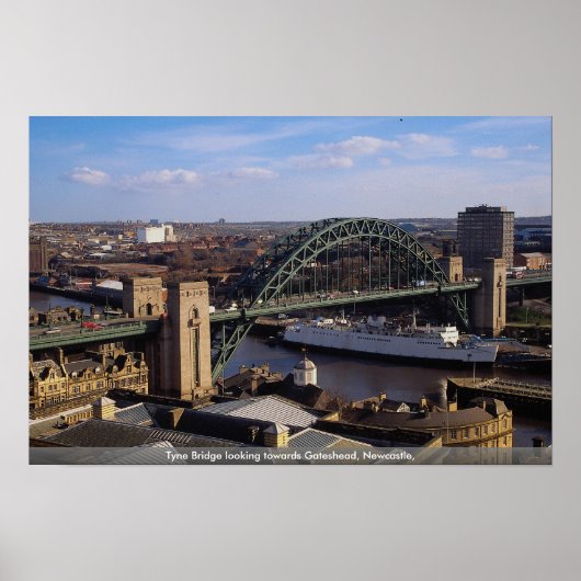 Tyne Bridge in Richtung Gateshead, Newcastle, Poster (Vorne)