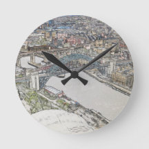 Tyne Bridge, Newcastle, Cityscape Art Sketch