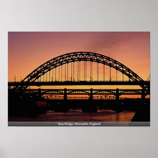 Tyne Bridge, Newcastle, England Poster (Vorne)