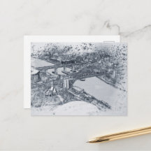 Tyne Bridge Newcastle, Künstlerische Kohlezeichnun