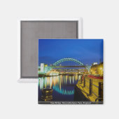 Tyne Bridge, Newcastle-Upon-Tyne, England Magnet (Vorderseite/Rückseite)