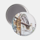 Tyne Bridge von Dean Street Magnet (Vorderseite/Rückseite)