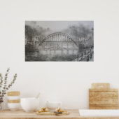 Tyne Bridge von Quayside Newcastle Print Poster (Küche)