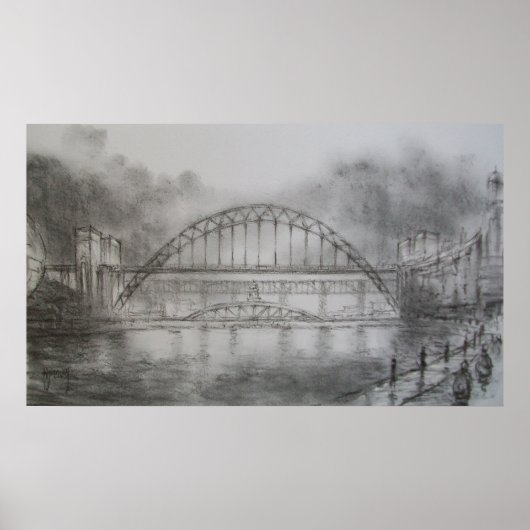Tyne Bridge von Quayside Newcastle Print Poster (Vorne)