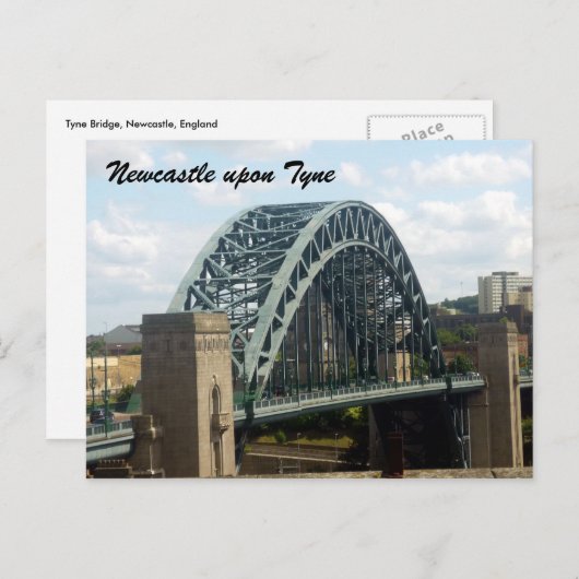 Tyne-Brücke Postkarte (Vorne/Hinten)
