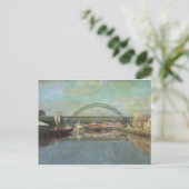 Tyne-Brücke (Sepia) Postkarte (Stehend Vorderseite)