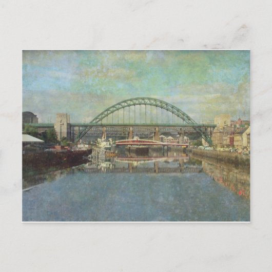 Tyne-Brücke (Sepia) Postkarte (Vorderseite)