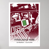 Tynecastle Park Poster - Zuhause des Midlothian FC (Vorne)
