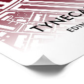 Tynecastle Park Poster - Zuhause des Midlothian FC (Ecke)