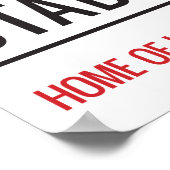 Tynecastle Stadium Street Sign Poster (Ecke)