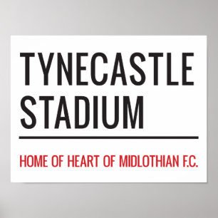 Tynecastle Stadium Street Sign Poster